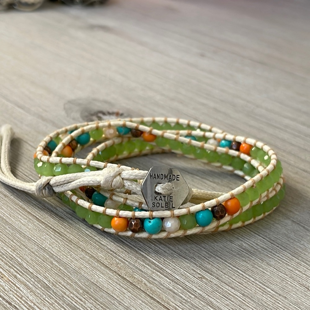 💚 Katie Soleil Handmade Wrap Around Beaded bracelet